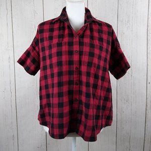 Madewell Courier Buffalo Plaid Flannel Shirt XS